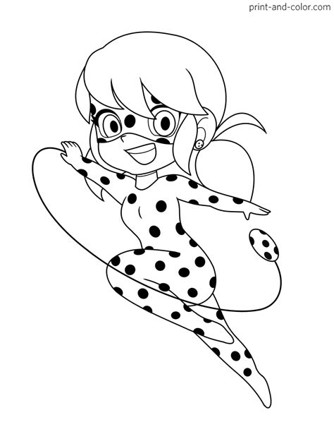 Miraculous Tales Of Ladybug Cat Noir Coloring Pages Print And