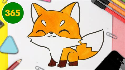 How To Draw A Cute Fox Kawaii Youtube