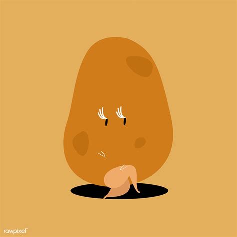 Download Free Vector Of Organic Potato Cartoon Character Vector By