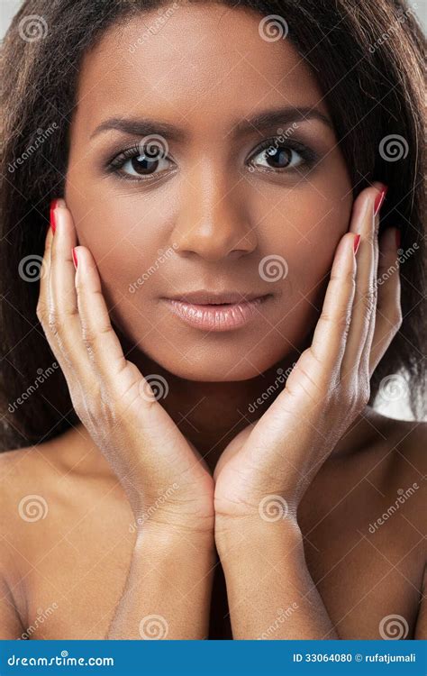 Beautiful Woman With Her Shoulders Naked Closeup Stock Photo Image Of