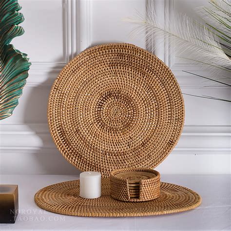 Rustic Rattan Placemat Oval Artifacts Rattan™ Oval Placemat Walmart