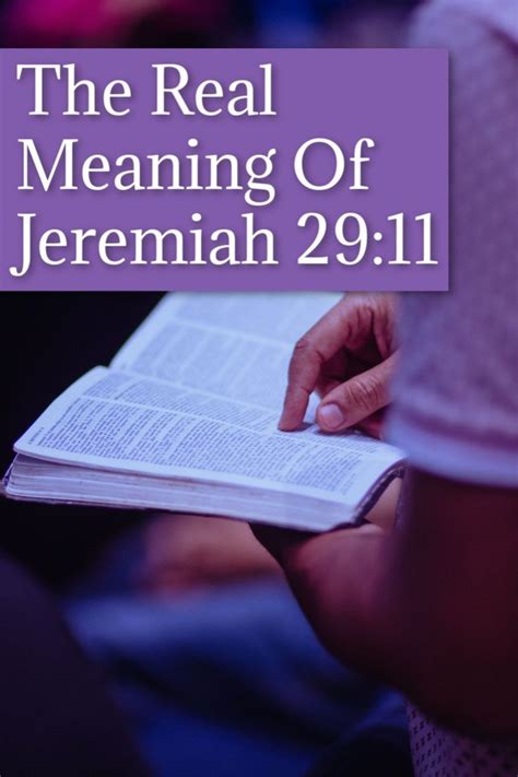 The Real Meaning Of Jeremiah 2911 In 2020 Understanding The Bible