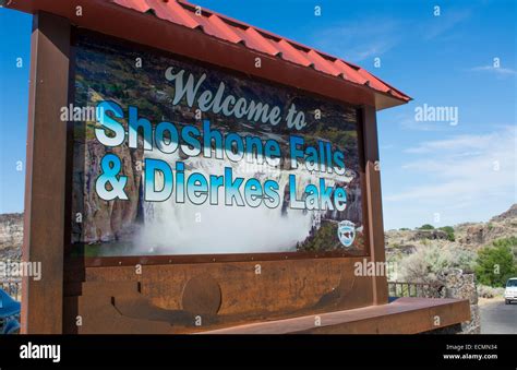 Twin Falls Idaho Sign Of Attraction Of Shoshone Falls And Dierkes Lake