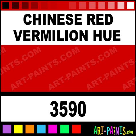 Chinese Red Vermilion Hue Artists Oil Paints 3590 Chinese Red
