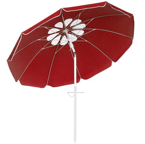 Buy Songmics Beach Outdoor Umbrella Sun Shade Upf50 Protection With