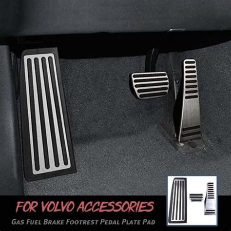 Alloy Foot Rest Dead Brake Gas Pedal Pad Cover Trim For Volvo S60 V60