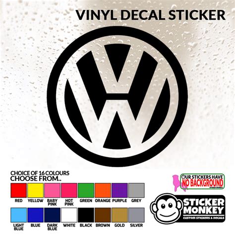 Automotive Volkswagen Vw Genuine High Emissions Vinyl Decal Car Window