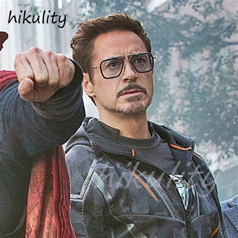 Avengers Infinity War Tony Stark Sunglasses Luxury Brand Iron Man