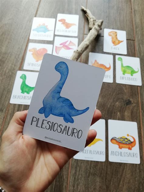 Flash Cards Dinosaurs Montessori Etsy