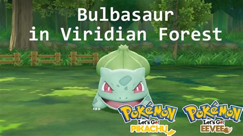 Pokemon Lets Go Pikachueevee Finding Bulbasaur In Viridan Forest