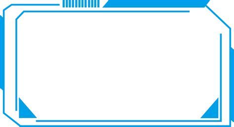Download Tech Border Simple Line Blue Png And Psd Transparent