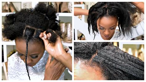 Heatless Blowout With Thread African Hair Threading To Stretch Natural Hair Youtube