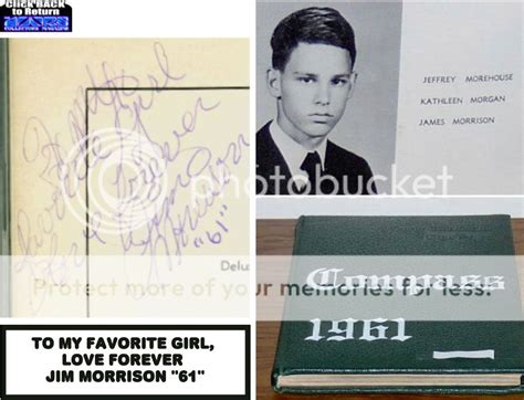 Jim Morrison Signed Yearbook Thedoors4scorpywag Other Voices