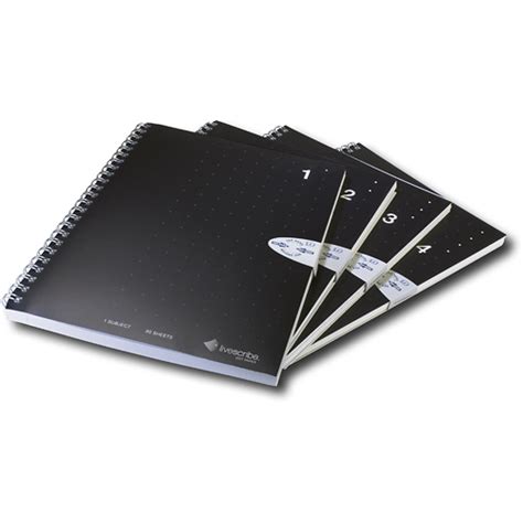 Livescribe Single Subject Dot Paper Notebooks Nos 1 4 Packing Lis