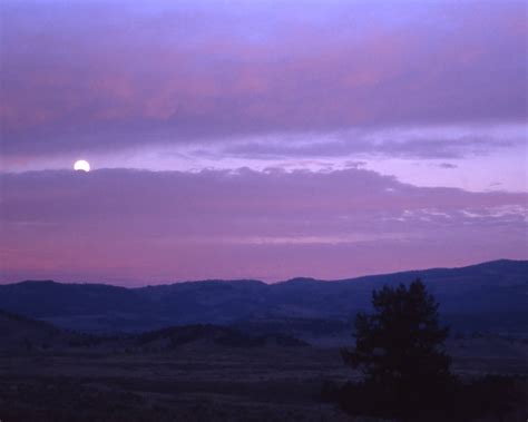 Purple Sunset With Moon Rising Background Image Wallpaper Or Texture