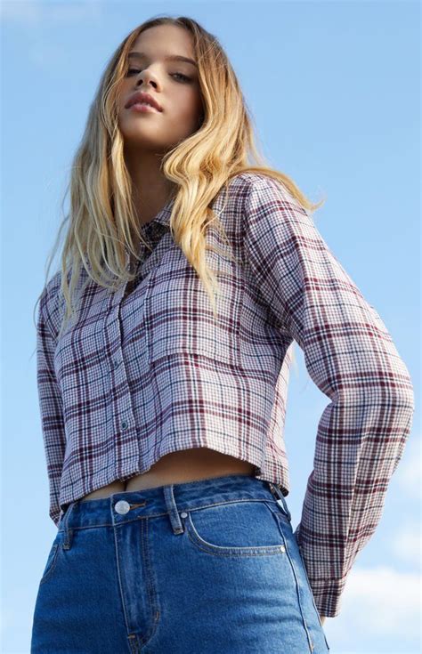 Ps La Cropped Flannel Shirt In 2020 Pacsun Outfits Flannel Shirt