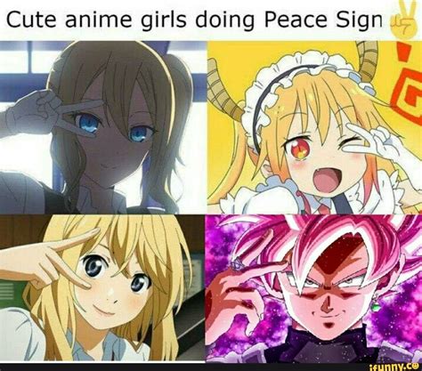 Cute Anime Girls Doing Peace Sign Ifunny