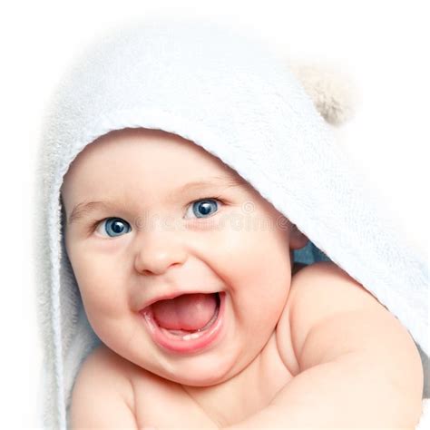 Happy Laughing Baby Face Stock Image Image Of Caucasian 25683041