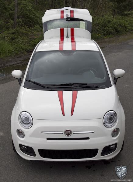 Custom Racing Stripe Install On New Fiat 500 Northwest Auto Salon