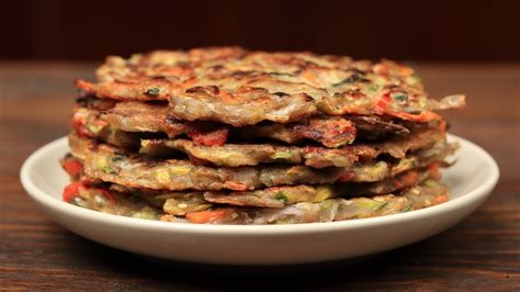Easy Vegetable Pancake Recipe How To Make Vegetable Pancakes Youtube