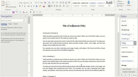 Advanced Microsoft Word Formatting Your Document Youtube