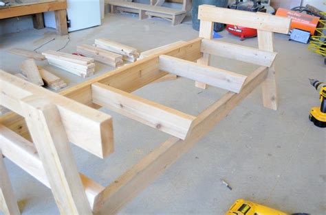 We have the frame ready to add the seat and back wood slats. Free Patio Chair Plans - How to Build a Double Chair Bench ...