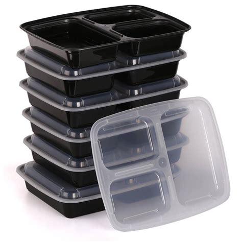 Estilo 3 Compartment Microwave Safe Bento Food Container With Lid 6