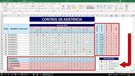 Cómo Crear Un Control De Asistencia Para Alumnos En Excel Bien