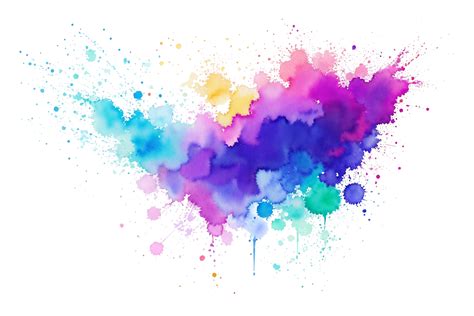 Watercolor Stain With Splashes And Stains 26915148 Png