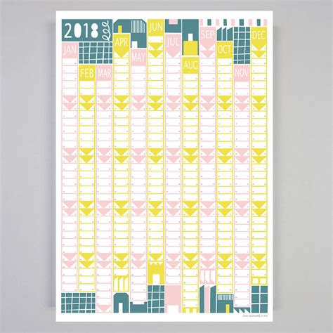 2018 Year Planner By Alison Hardcastle