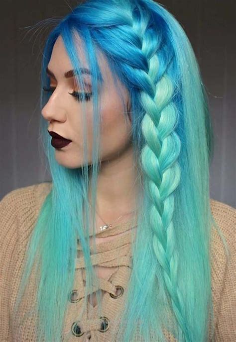 Light blue shades like pastel. 68 Daring Blue Hair Color For Edgy Women