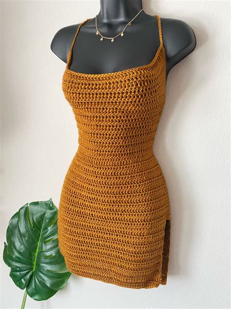 Crochet Halter Dress With Slits By Thathippiechikc In 2021 Crochet