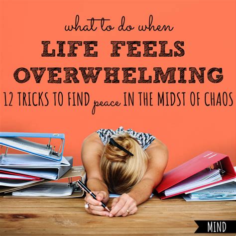 What To Do When Life Feels Overwhelming 12 Tricks To Find Peace