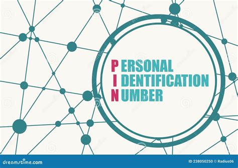 Acronym Pin Personal Identification Number In Circle Stock Vector