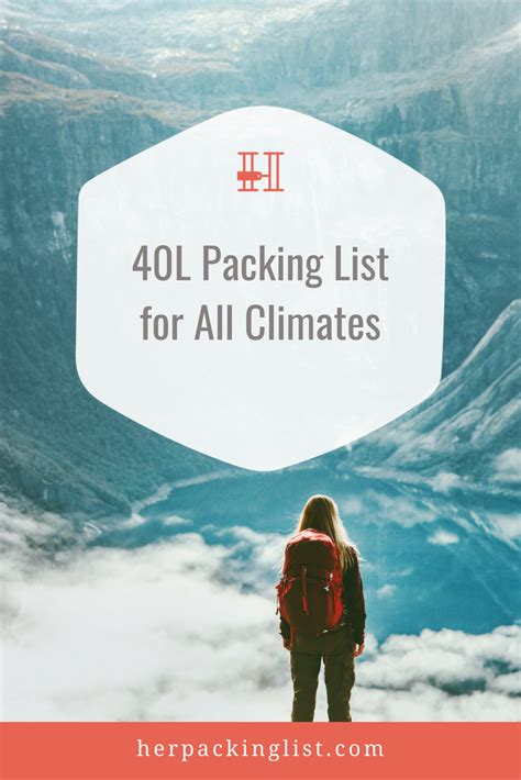 A 40L Packing List for All Climates | Her packing list, Packing list for travel, Business trip ...