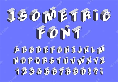 Premium Vector Isometric 3d Font Simple Alphabet With Letters And