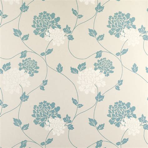46 Teal Flower Wallpaper Wallpapersafari