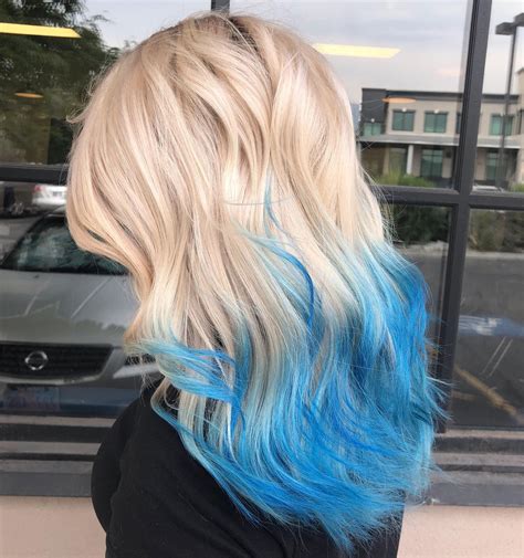 Creamy Blonde With Pops Of Blue That I Whipped Up On One Of My Favorite