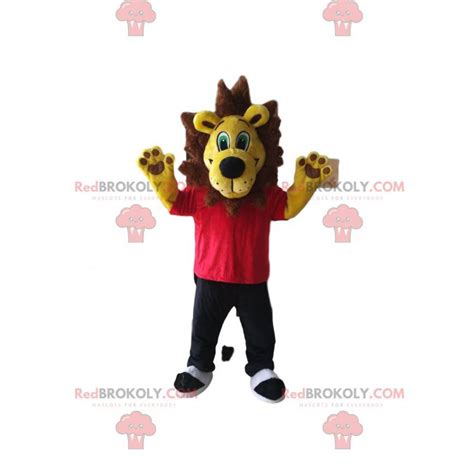 Yellow And Brown Lion Mascot Jungle Animals Sizes L 175 180cm