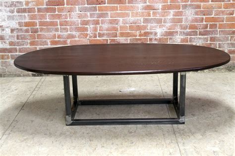 Maybe you would like to learn more about one of these? Rustic Oval Coffee Table With Steel Base - ECustomFinishes
