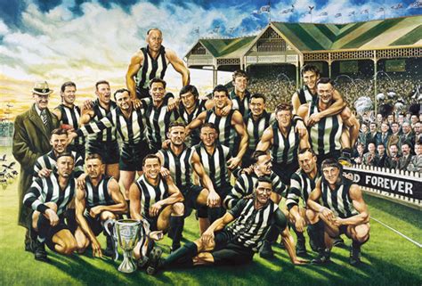 collingwood magpies team of the century jame cooper print buckley shaw daicos ￡117 35