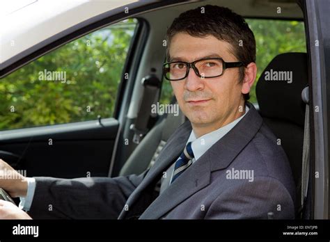 Portrait Man Sitting Drivers Seat Hi Res Stock Photography And Images