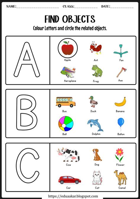 An Alphabet And Numbers Worksheet With Pictures