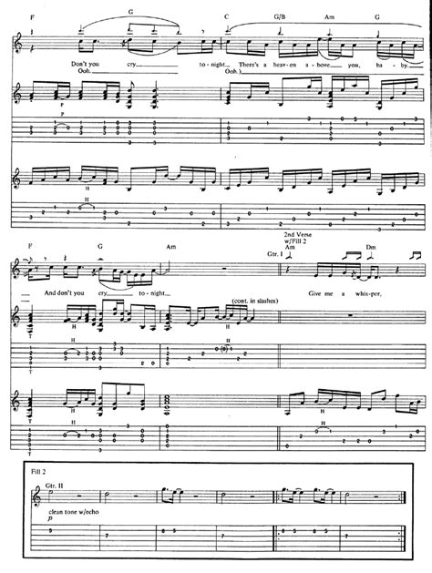 Use transpose and capo to change the chords. Dont Cry by Guns and Roses GnR(4) Guitar Tabs Chords Sheet ...