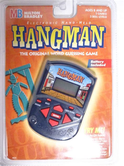 1995 Milton Hangman Electronic Hand Held Game Video Games Electronics