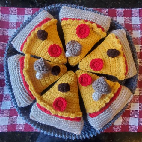 Crochet Pizza Play Food PDF Pattern Amigurmi Pan | Etsy