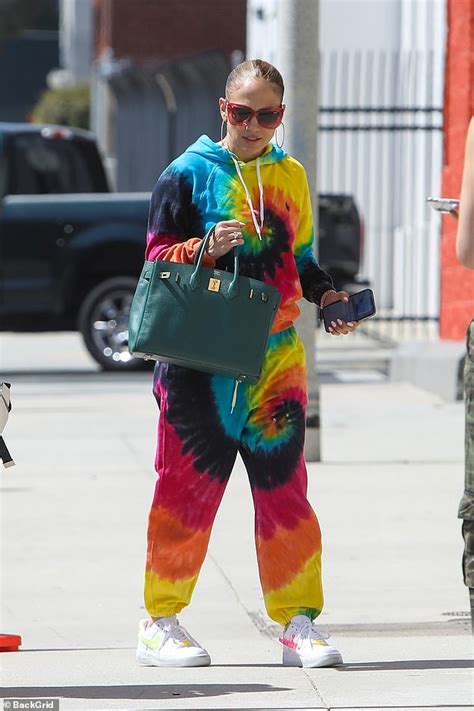 Jennifer Lopez Rocks Colorful Tie Dye Sweatsuit While Heading To Dance