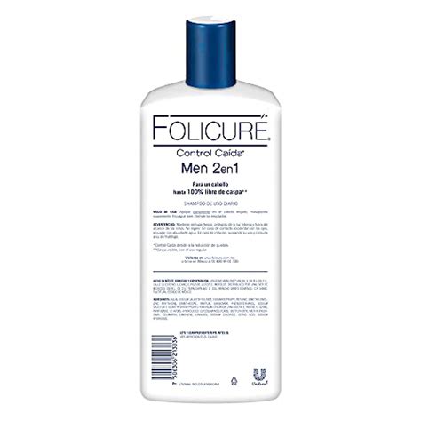 Folicuré Shampoo Men 2en1 Control Caspa On Folisacáridos Pantenol Y B