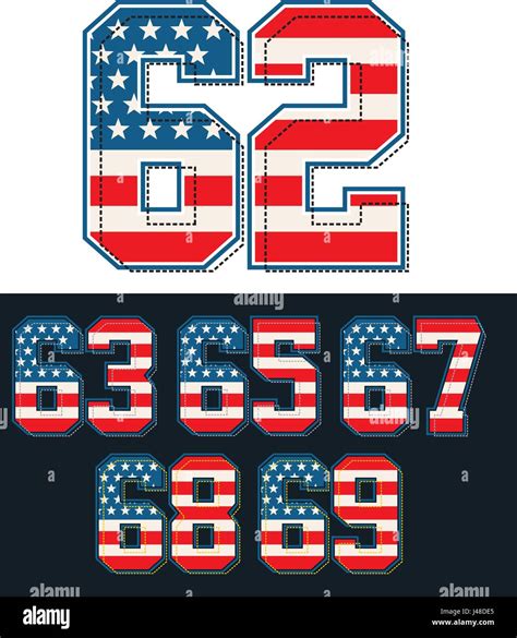Set Numbers Texture Flag United States Stock Vector Image And Art Alamy