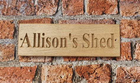 Personalised Oak House Sign Carved Custom Engraved Outdoor Wooden